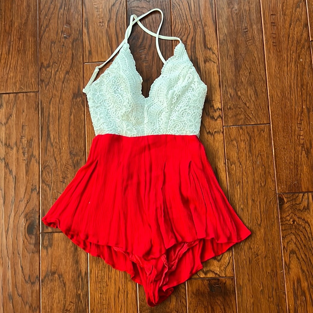 Backless romper